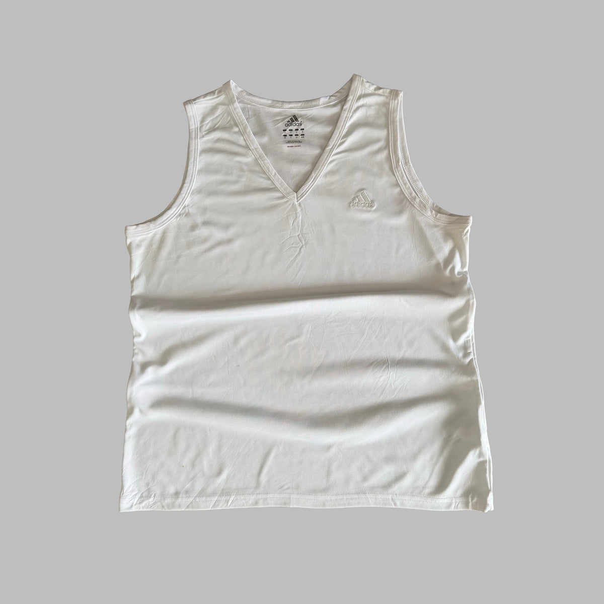Y2K Adidas V-Neck Activewear Top - L
