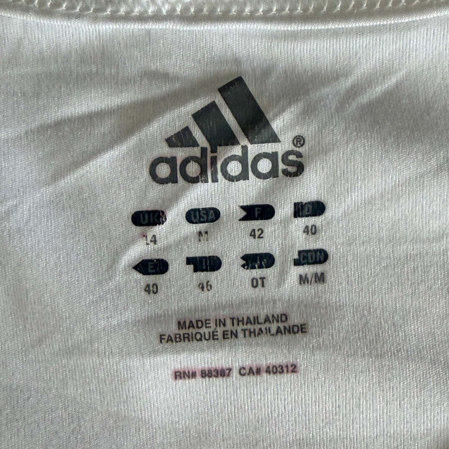 Y2K Adidas V-Neck Activewear Top - L