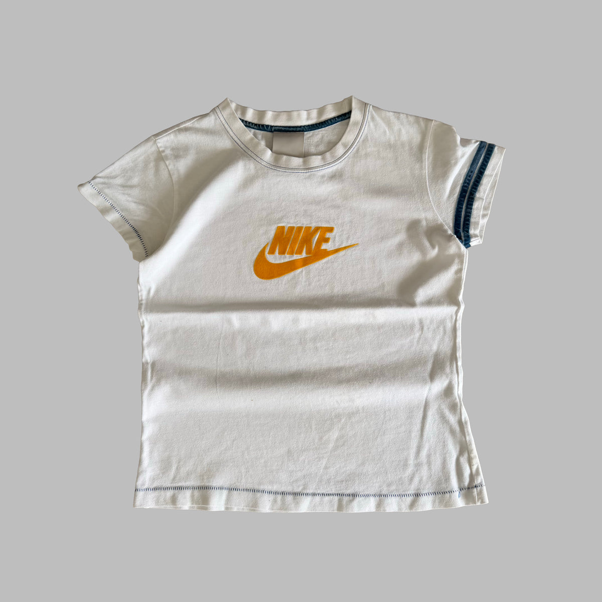 Y2K Nike Spell Out Baby Tee - M