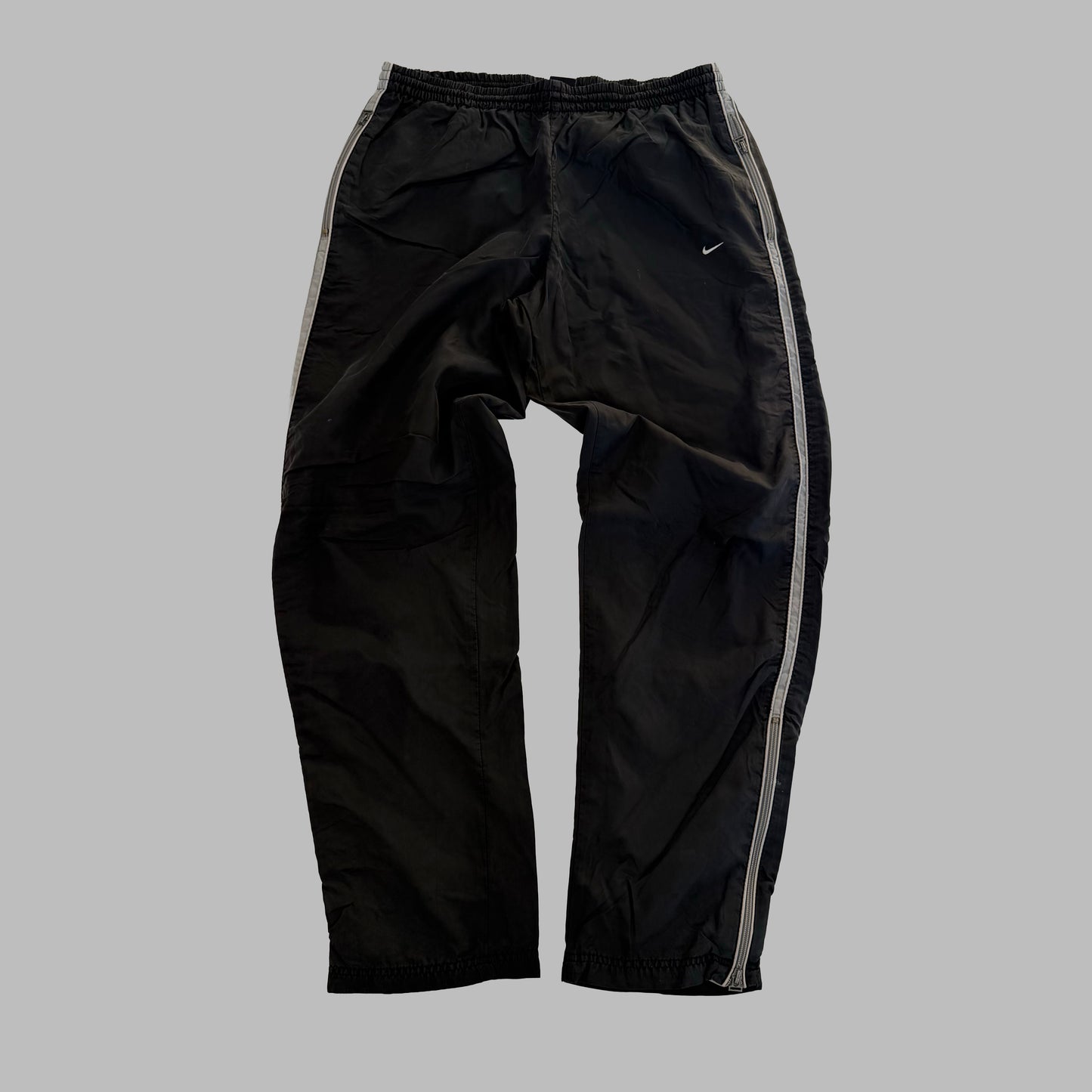 Y2K Nike Wide Leg Striped Track Pants - M