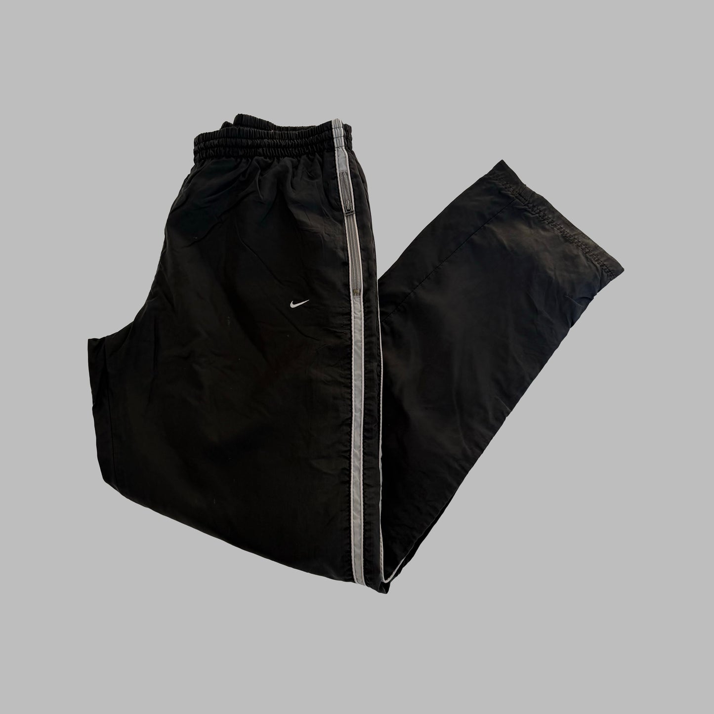 Y2K Nike Wide Leg Striped Track Pants - M