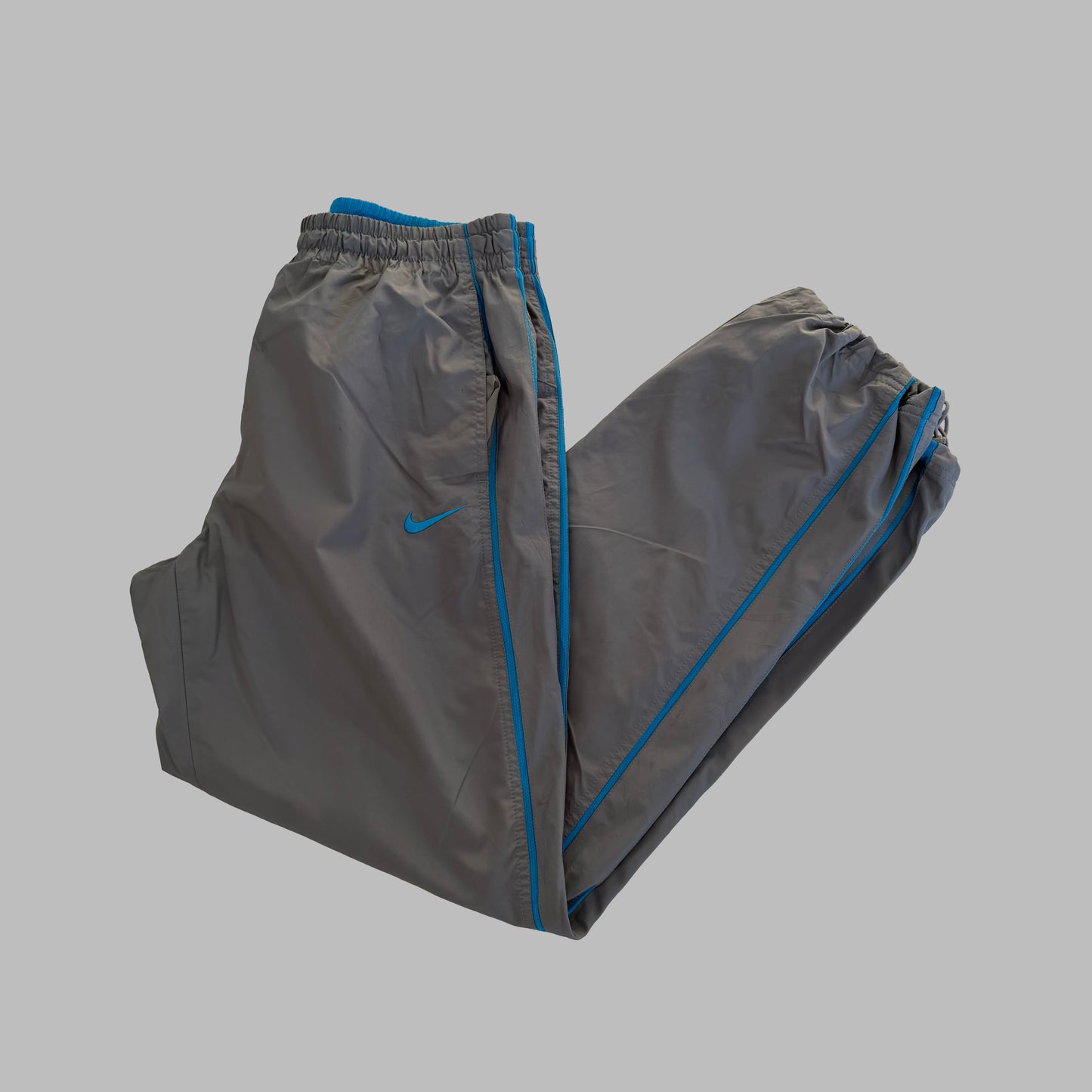 Y2K Nike Baggy Striped Track Pants - M