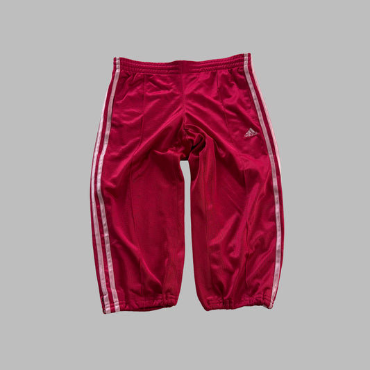 Y2K Adidas Three Stripe 3/4 Length Basketball Shorts - M