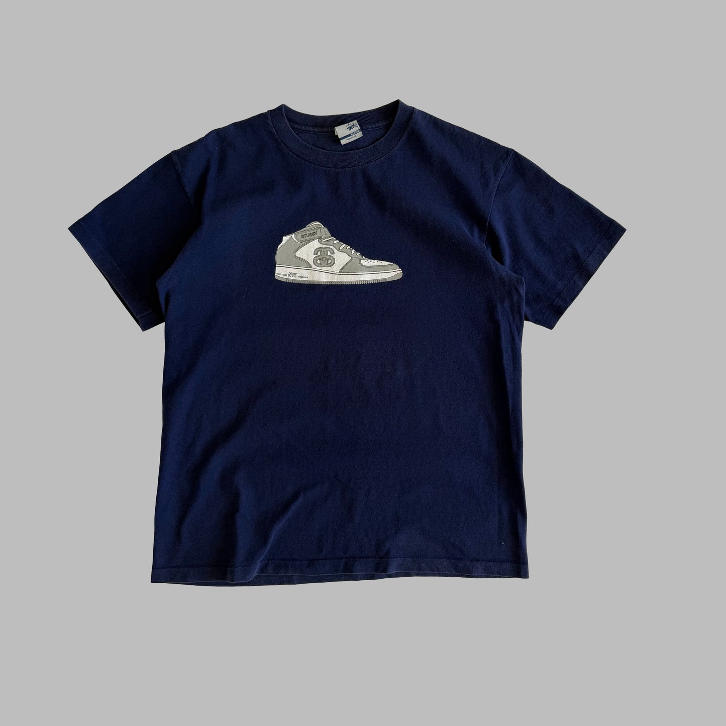 00s Stussy Sneaker T-Shirt - Medium