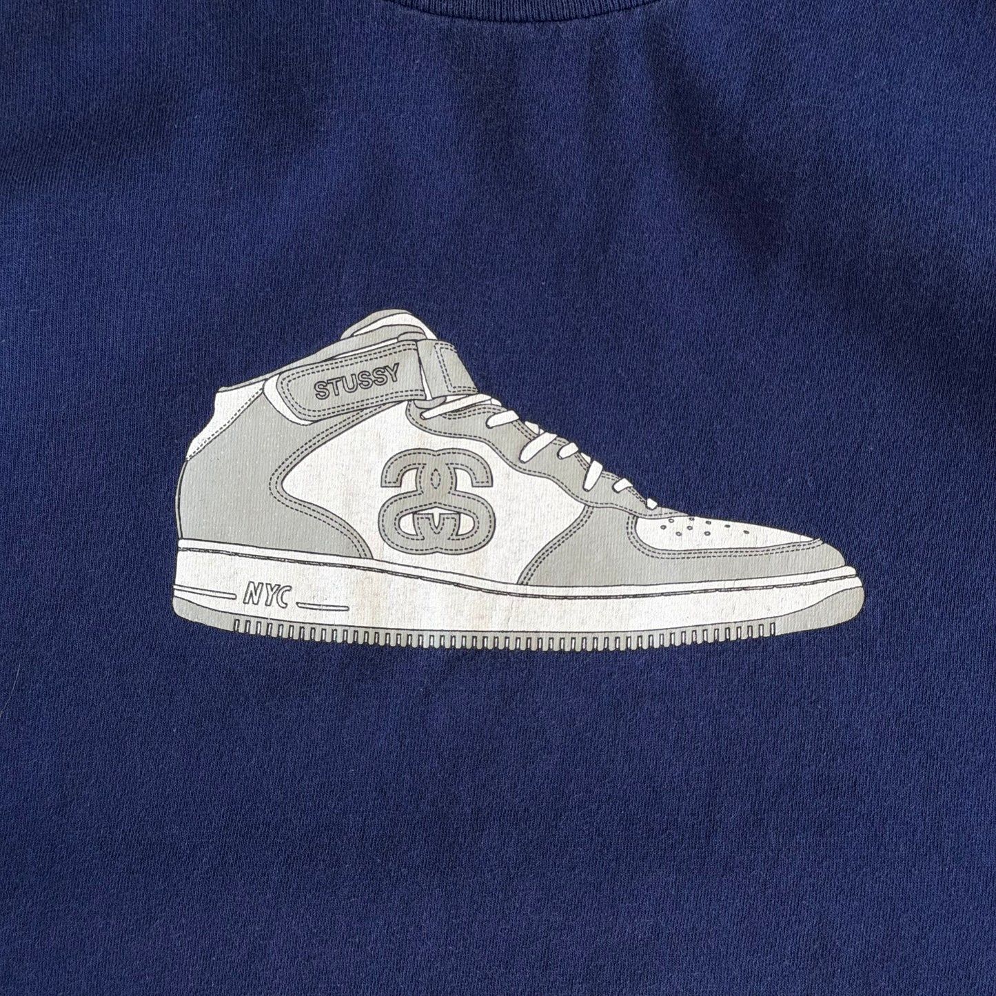 00s Stussy Sneaker T-Shirt - Medium
