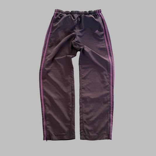 Y2K Adidas Wide Leg Three Stripe Track Pants - S
