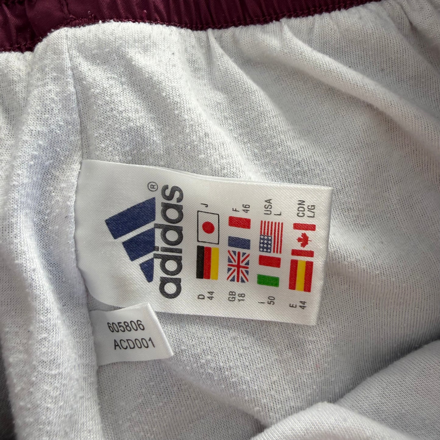 90s Adidas Three Stripe Baggy Track Pants - M