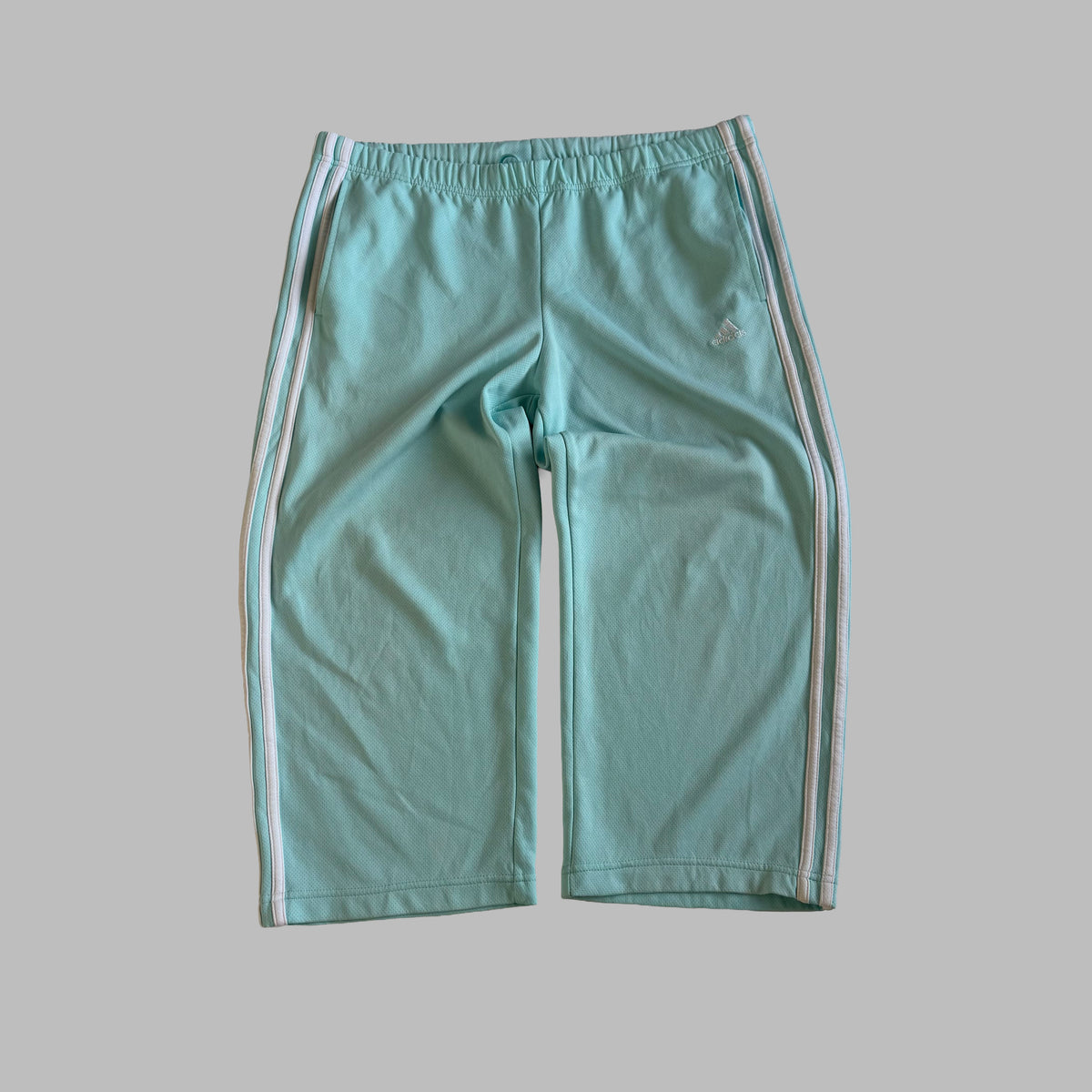 Y2K Adidas Three Stripe 3/4 Length Track Pants - L