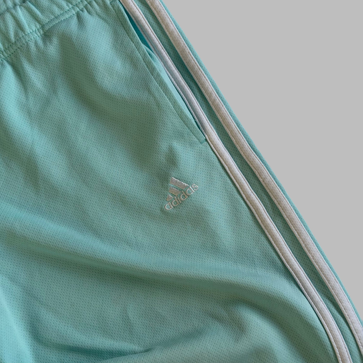 Y2K Adidas Three Stripe 3/4 Length Track Pants - L