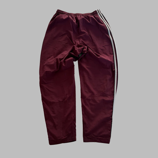 90s Adidas Three Stripe Baggy Track Pants - M
