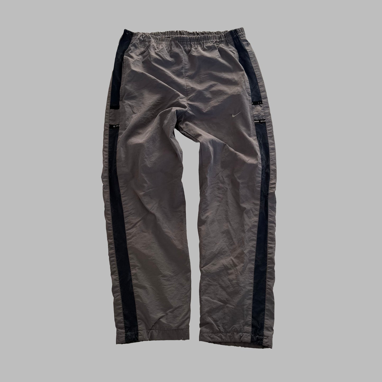 Y2K Nike Wide Leg Striped Track Pants - L