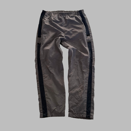 Y2K Nike Wide Leg Striped Track Pants - L