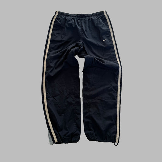 Y2K Nike Wide Leg Striped Track Pants - M