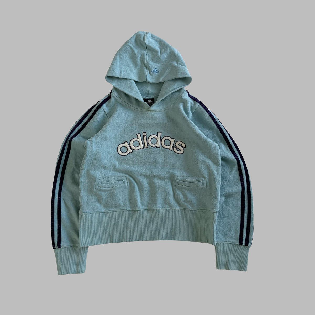 Y2K Adidas Spell Out Hoodie - XS