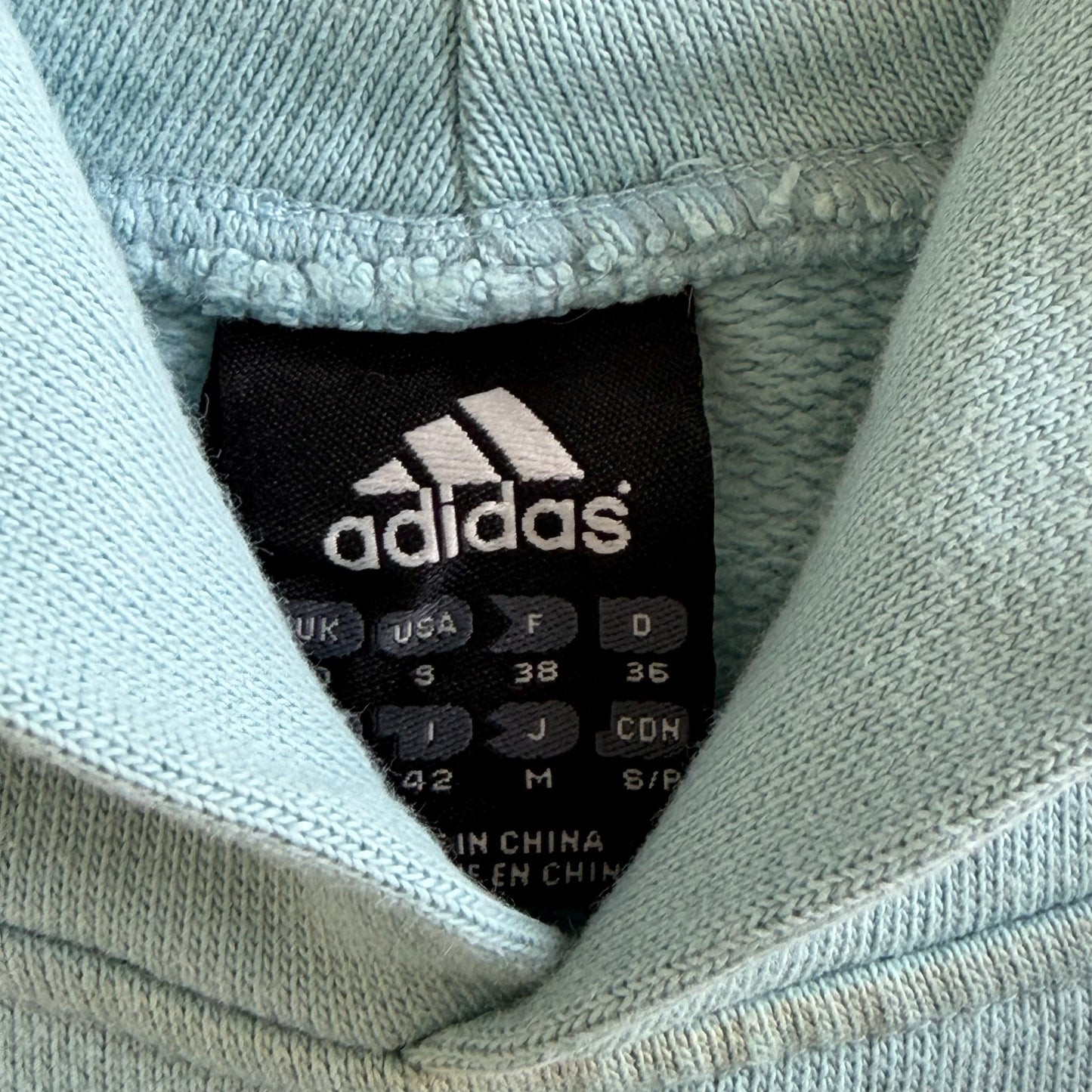 Y2K Adidas Spell Out Hoodie - XS