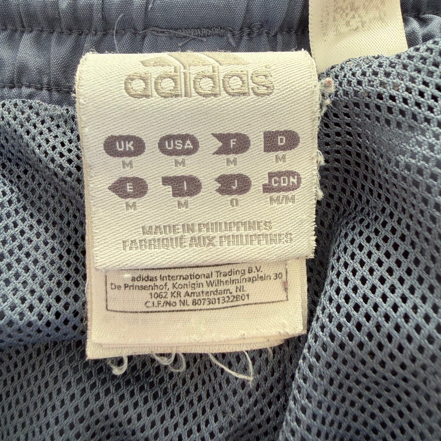Y2K Adidas Three Stripe Wide Leg Track Pants - M