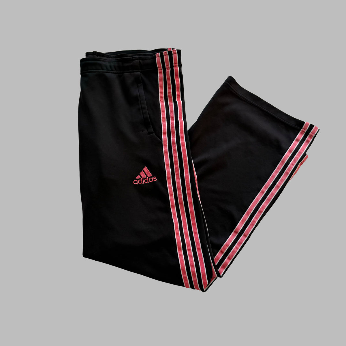Y2K Adidas Three Stripe Active Track Pants - L/XL