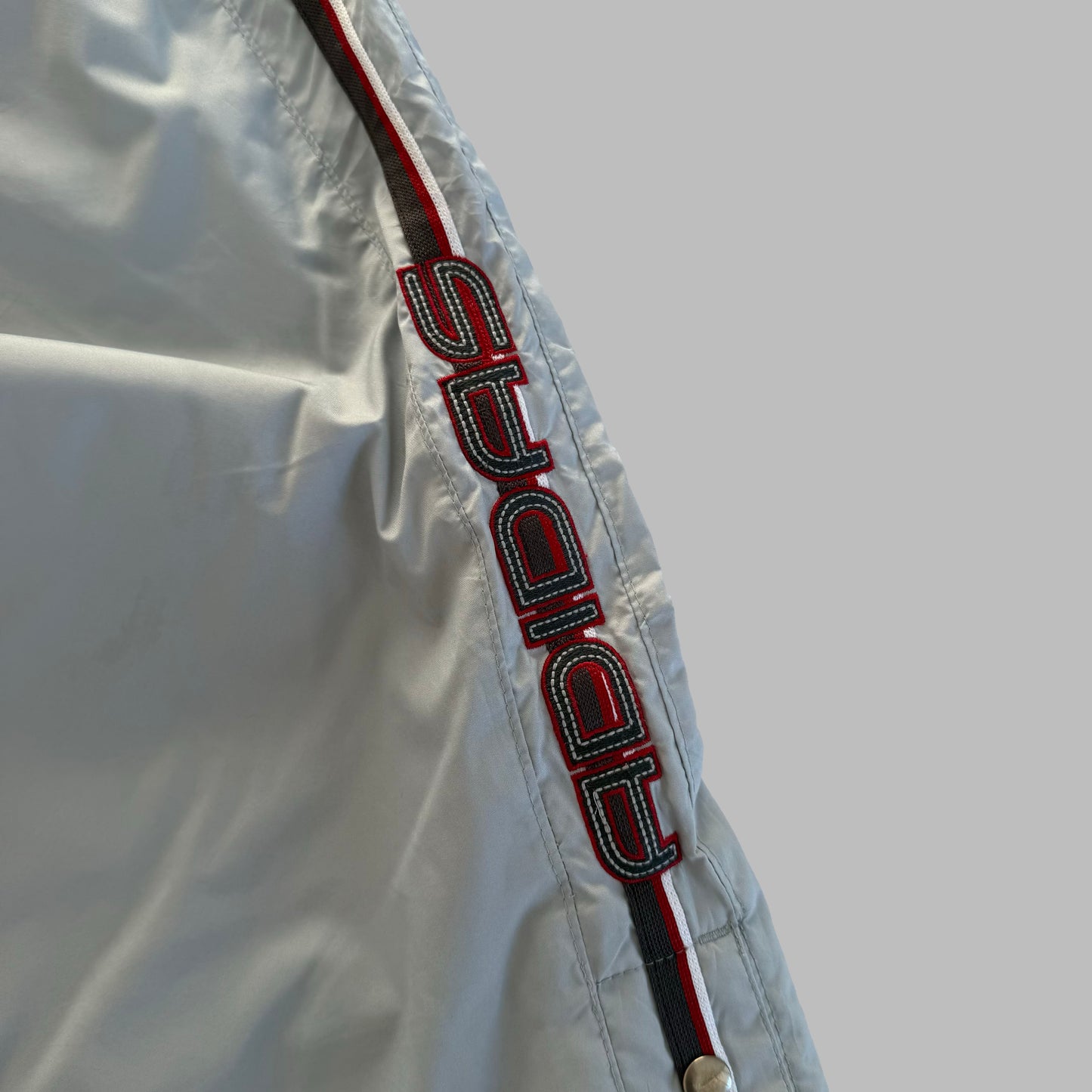Y2K Adidas Popper Wide Leg Track Pants - L