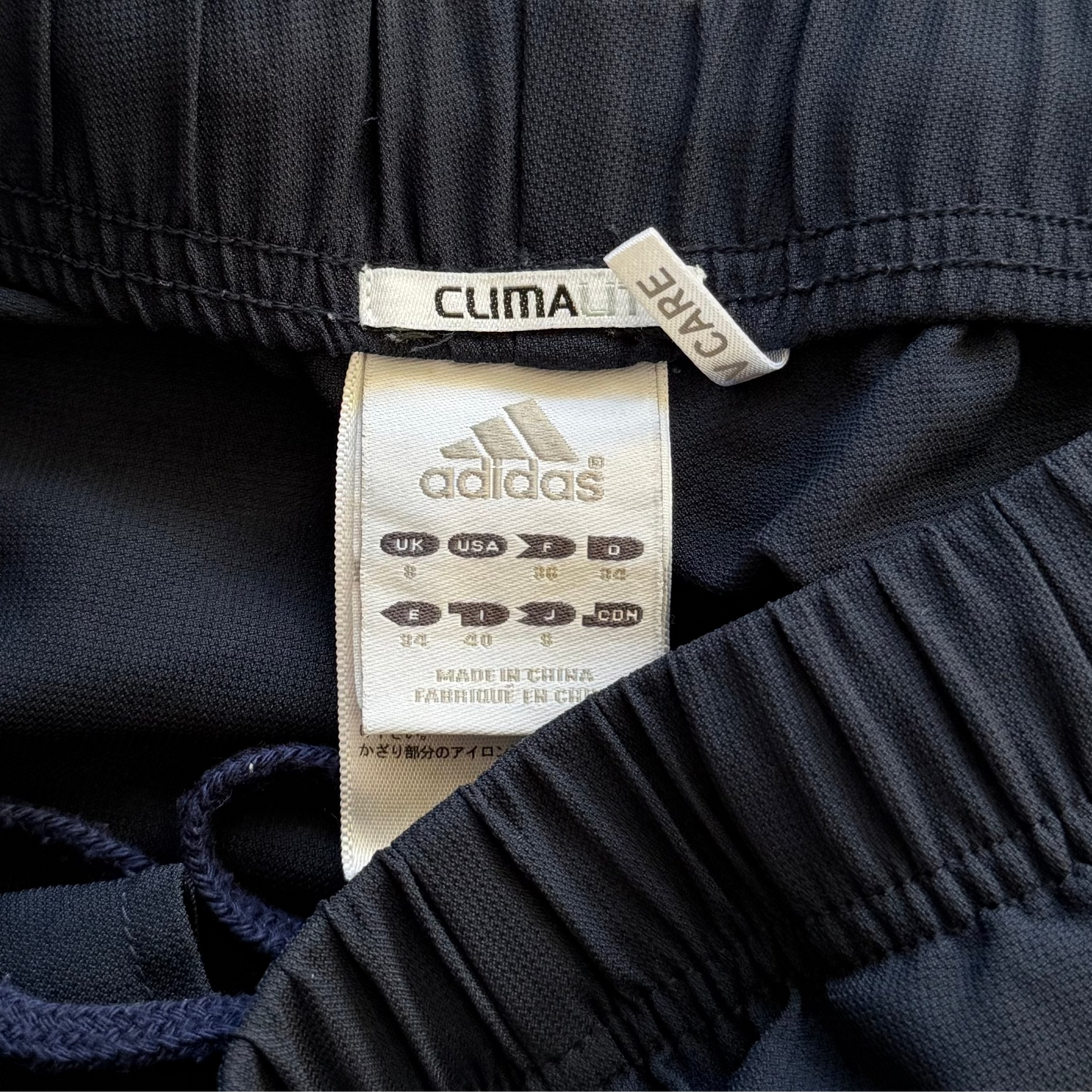 Y2K Adidas Three Stripe Straight Leg Track Pants - S