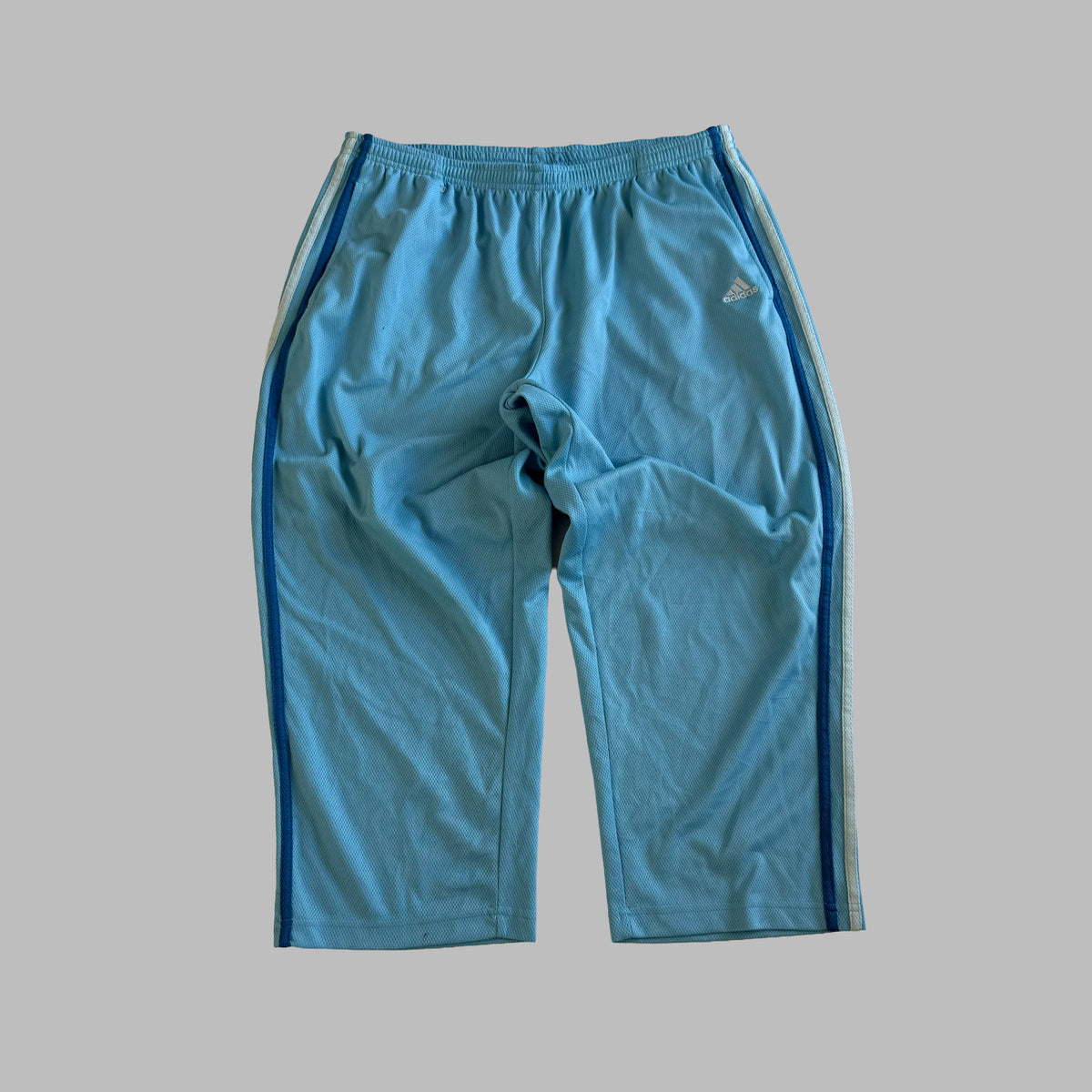 Y2K Adidas Three Stripe 3/4 Length Track Pants - L