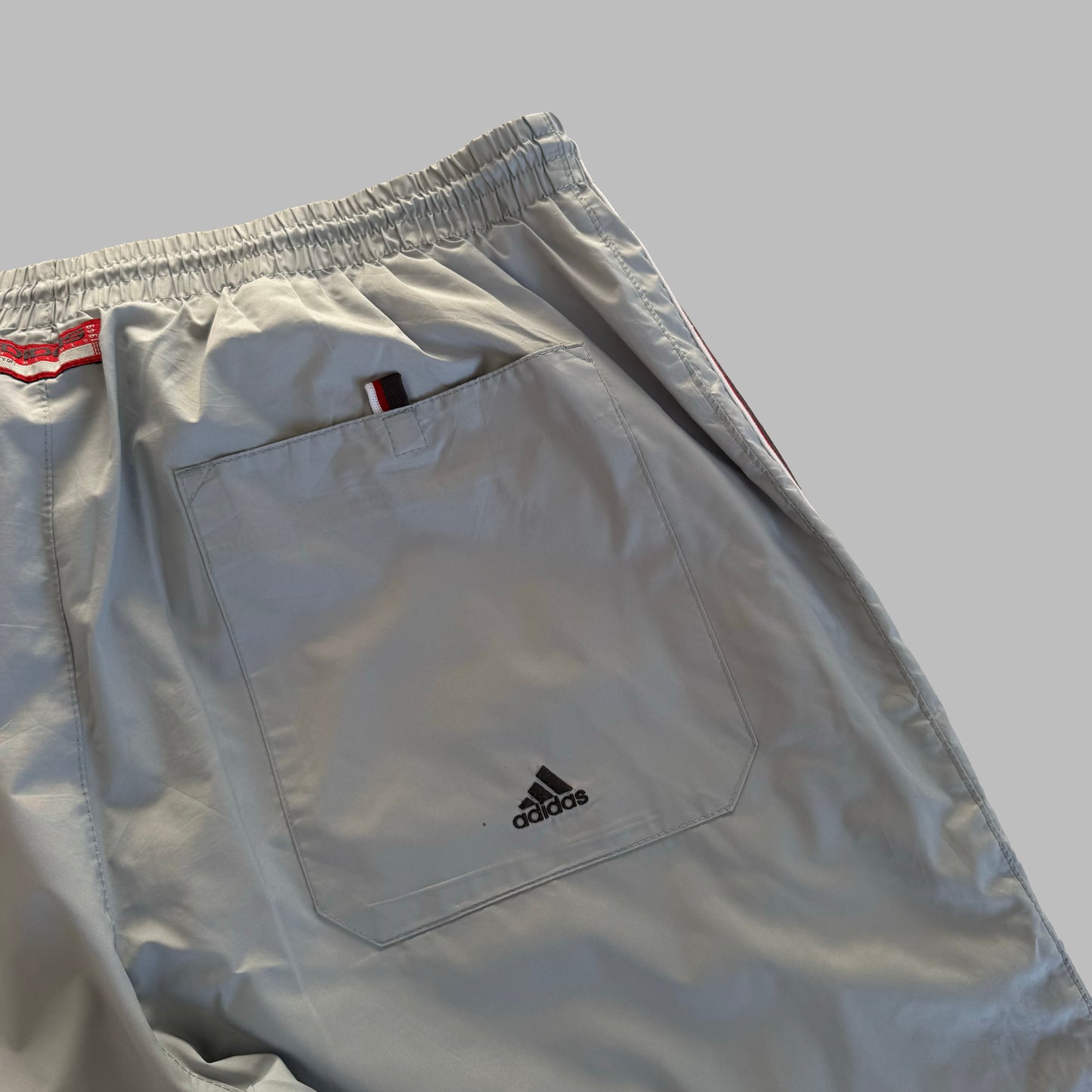 Y2K Adidas Popper Wide Leg Track Pants - L