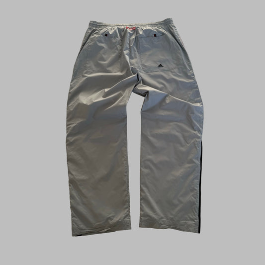 Y2K Adidas Popper Wide Leg Track Pants - L