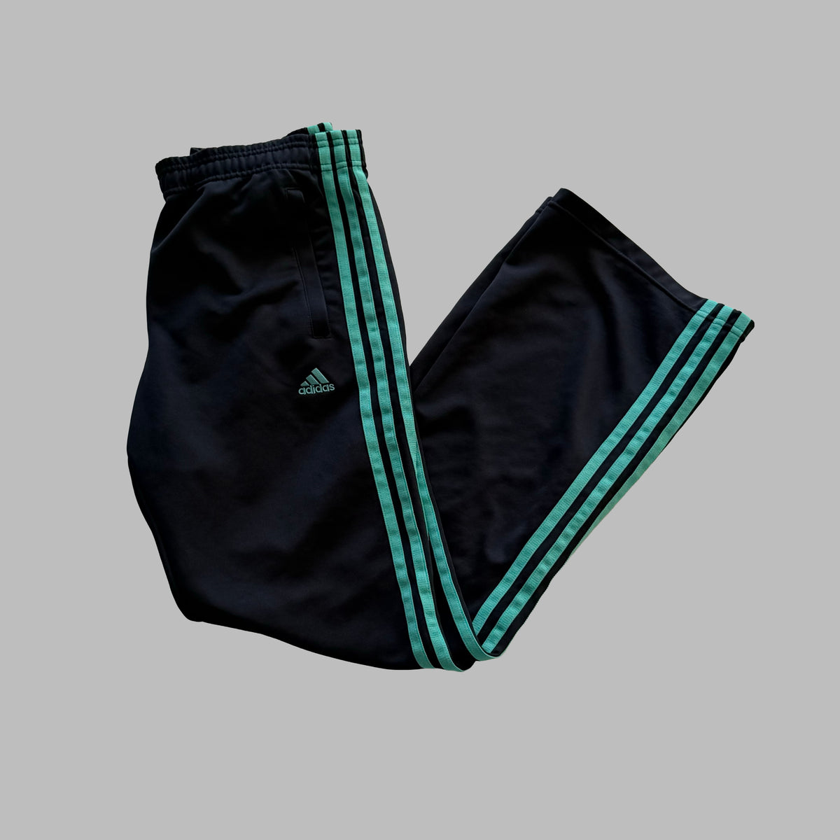Y2K Adidas Three Stripe Active Track Pants - M