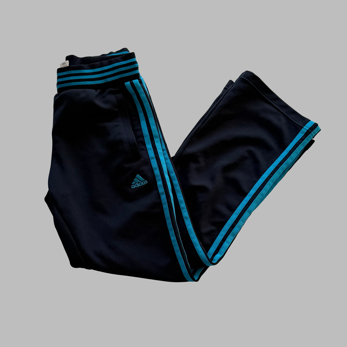 Y2K Adidas Three Stripe Active Track Pants - S