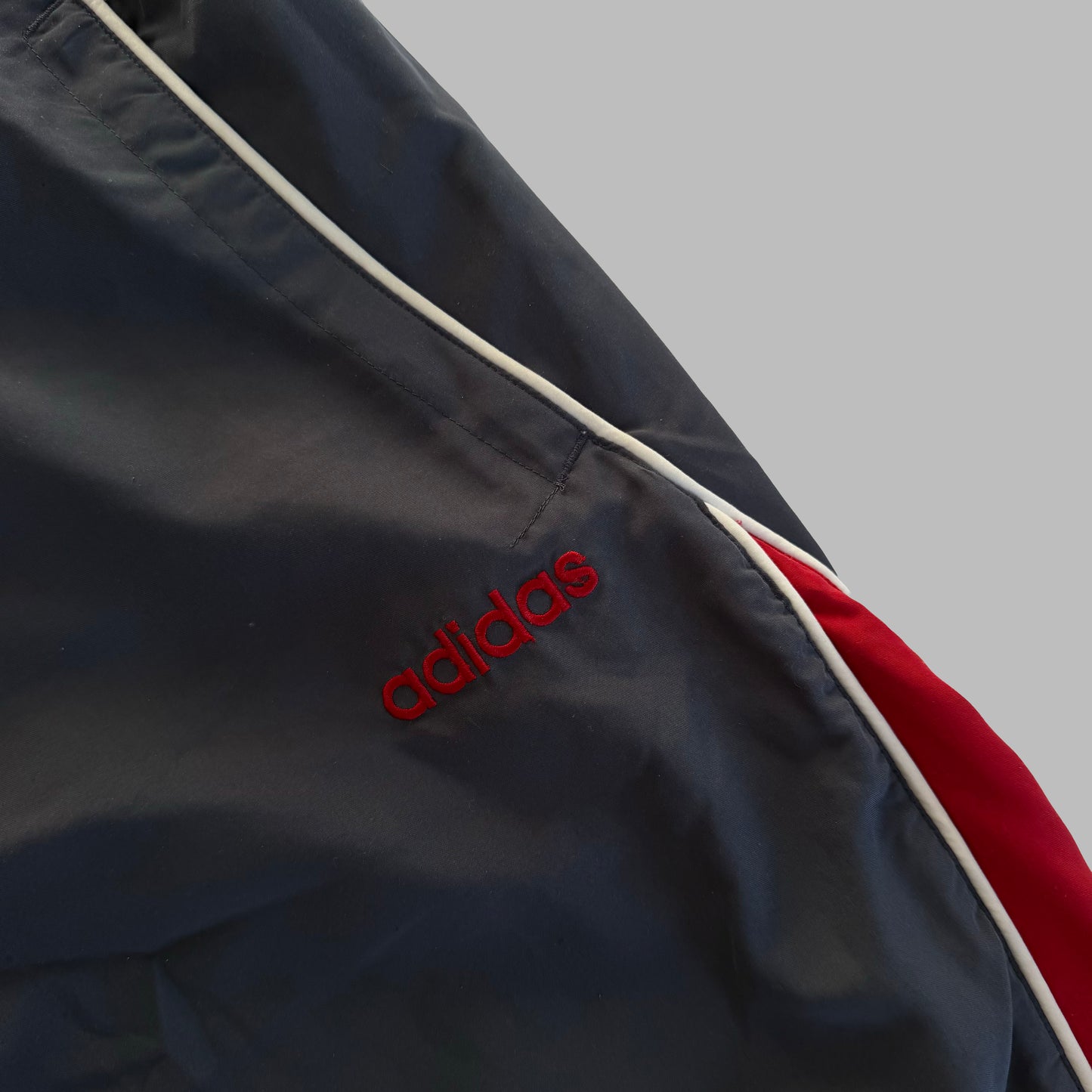 Y2K Adidas Spell Out Baggy Track Pants - XL
