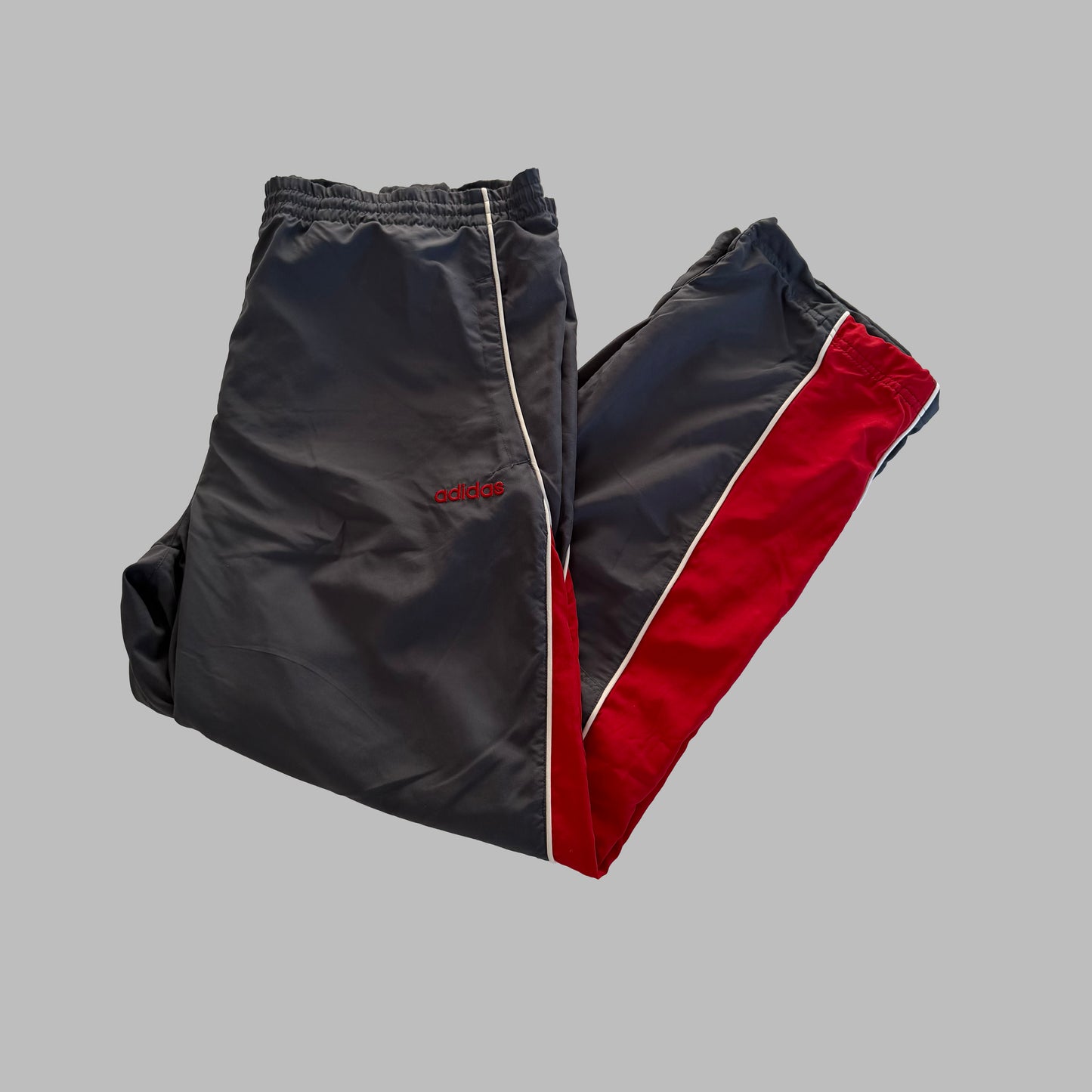 Y2K Adidas Spell Out Baggy Track Pants - XL