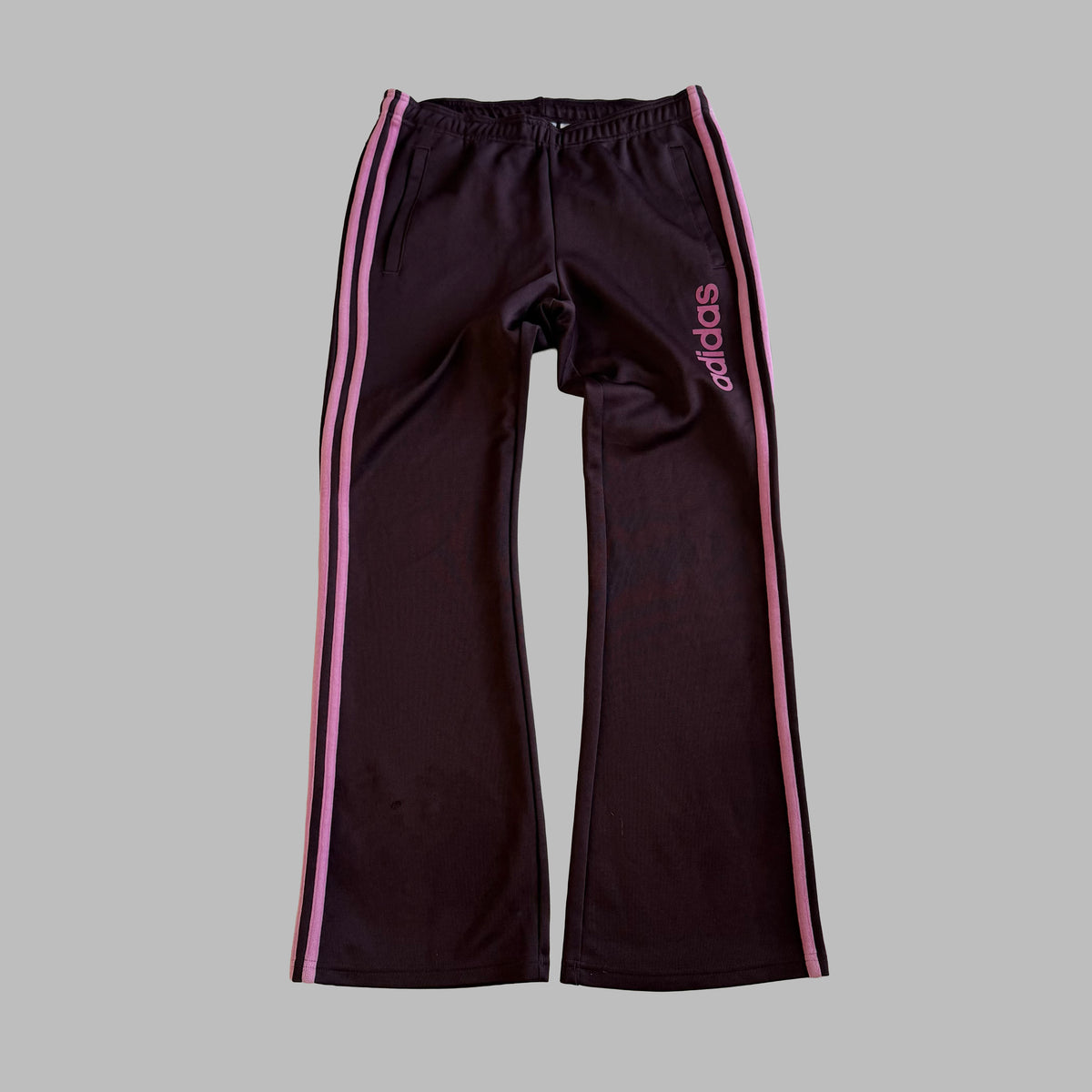 Y2K Adidas Spell Out Active Track Pants - M