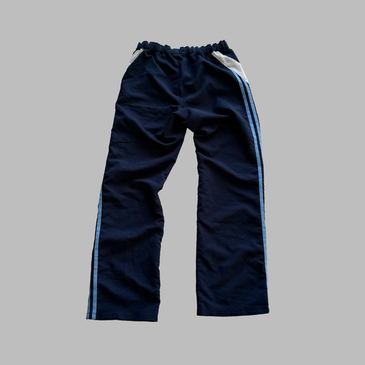 Y2K Adidas Three Stripe Straight Leg Track Pants - M