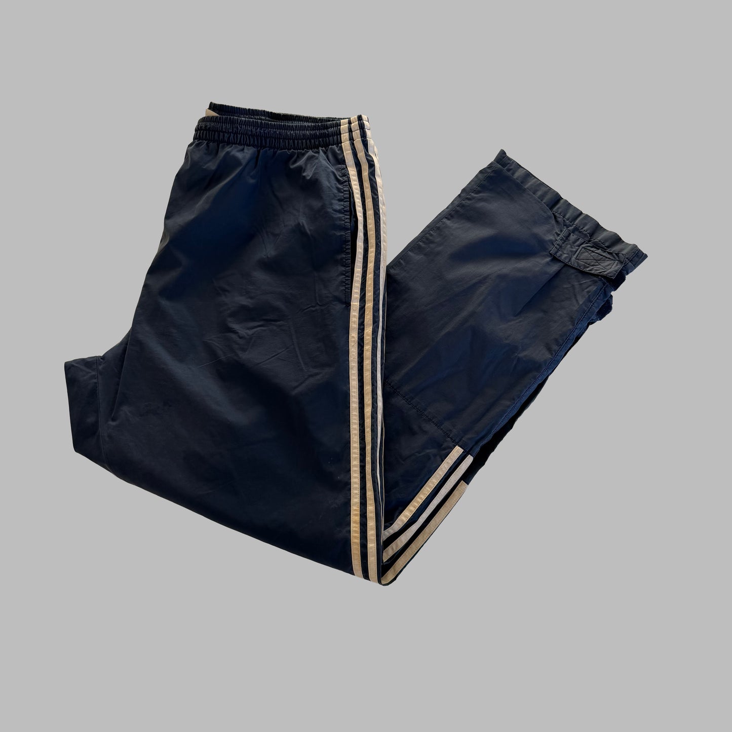 90s Adidas Three Stripe Baggy Track Pants - XL