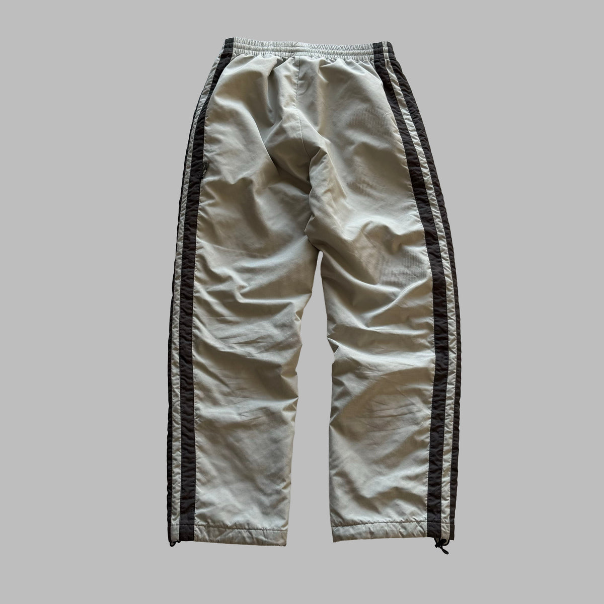 Y2K Adidas Three Stripe Wide Leg Active Track Pants - M