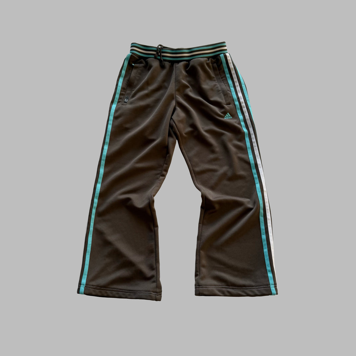 Y2K Adidas Three Stripe 3/4 Length Active Track Pants - XS/S
