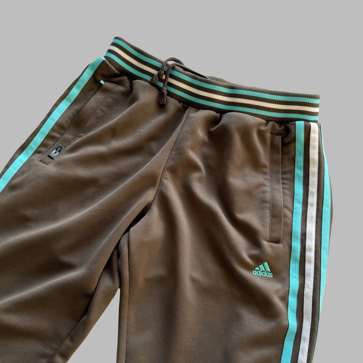 Y2K Adidas Three Stripe 3/4 Length Active Track Pants - XS/S
