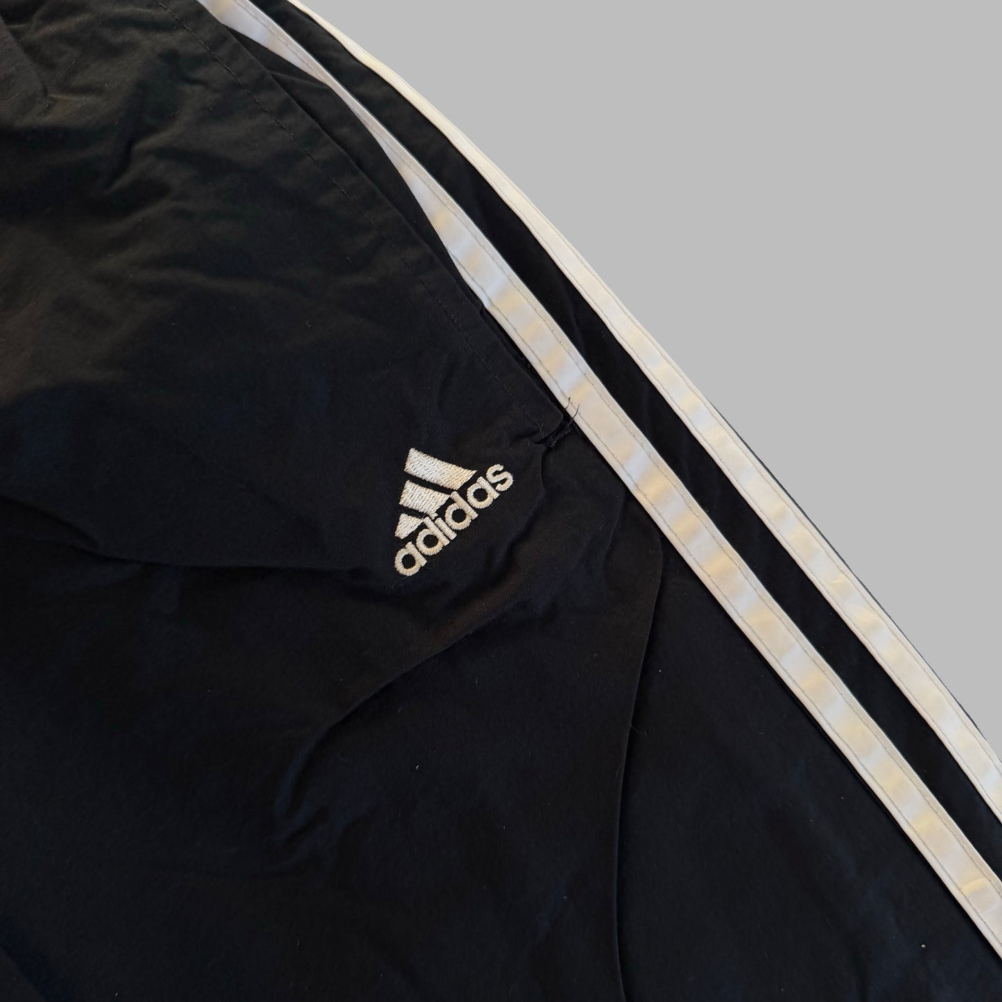 90s Adidas Three Stripe Wide Leg Track Pants - L