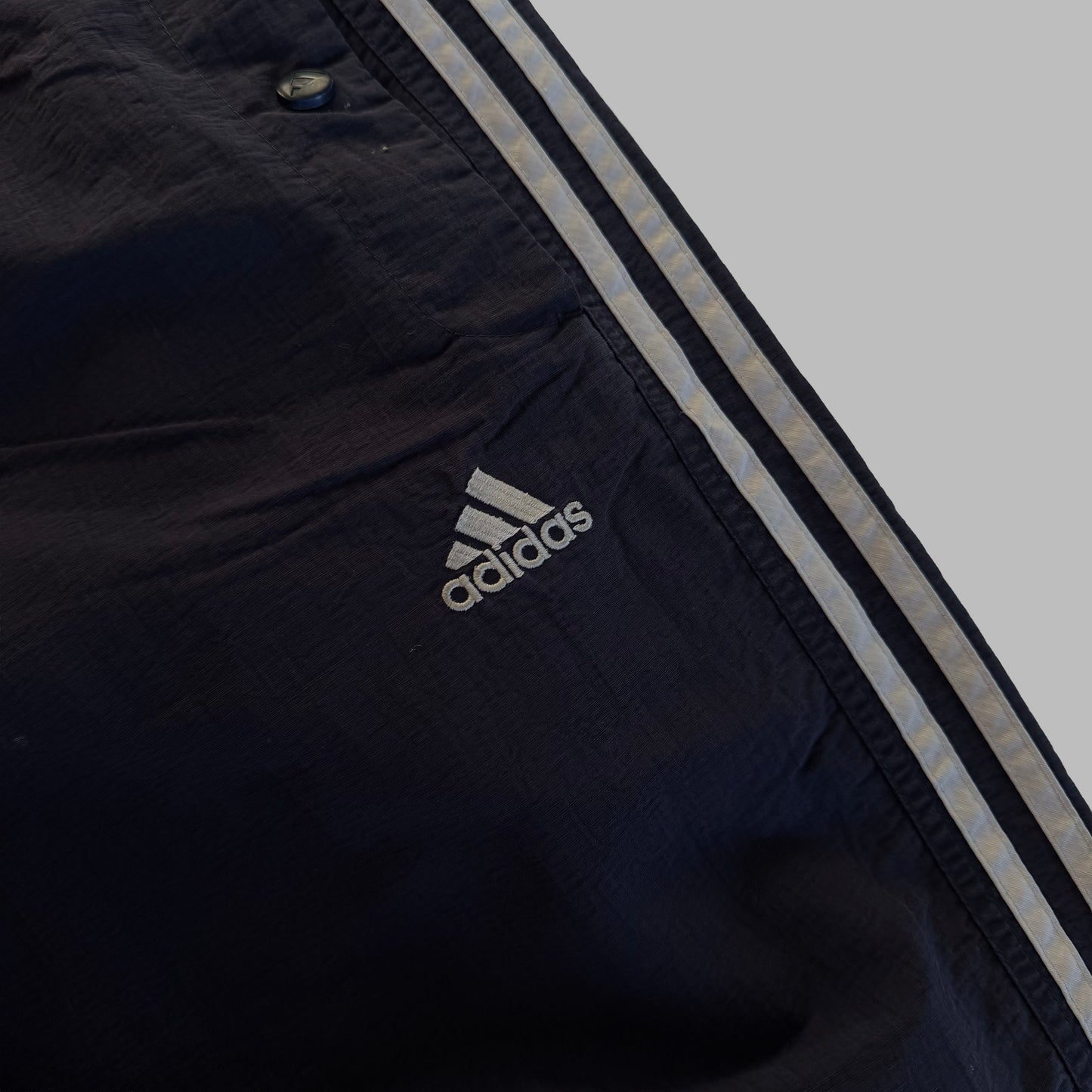 90s Adidas Three Stripe Wide Leg Track Pants - L