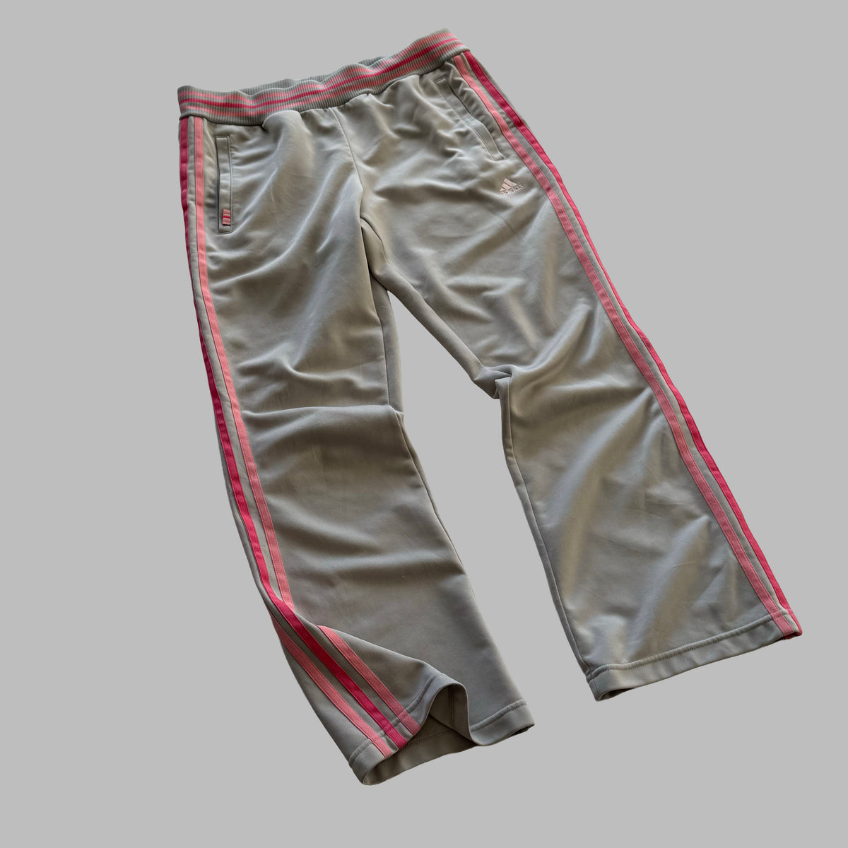 Y2K Adidas Three Stripe Active Track Pants - M