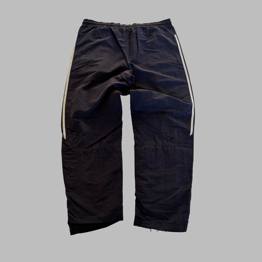 90s Adidas Three Stripe Wide Leg Track Pants - L