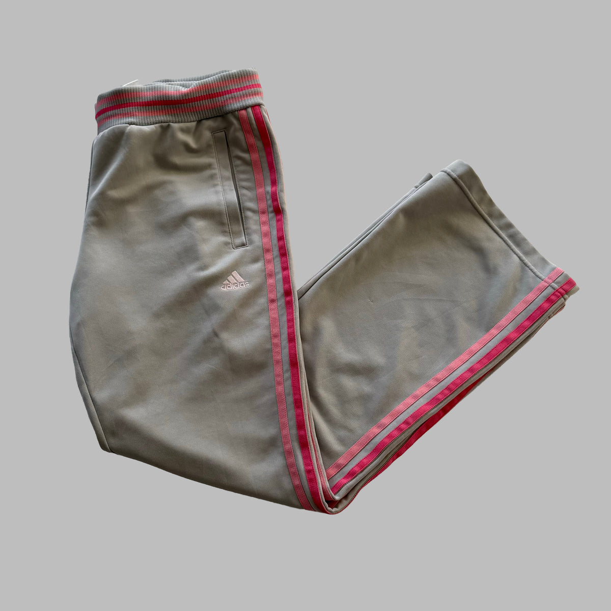 Y2K Adidas Three Stripe Active Track Pants - M