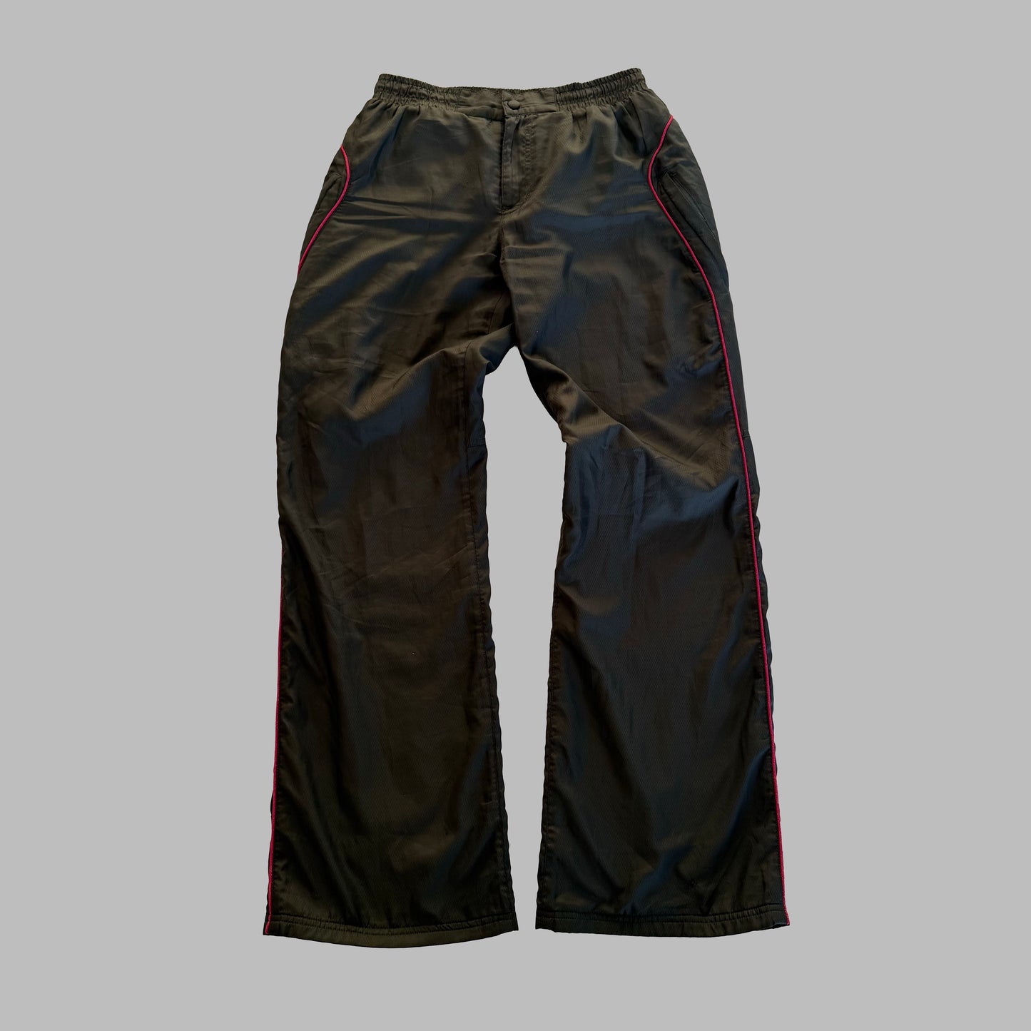 Y2K Oakley Striped Wide Leg Track Pants - S