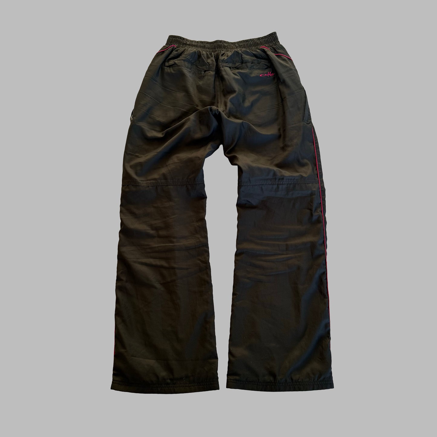 Y2K Oakley Striped Wide Leg Track Pants - S