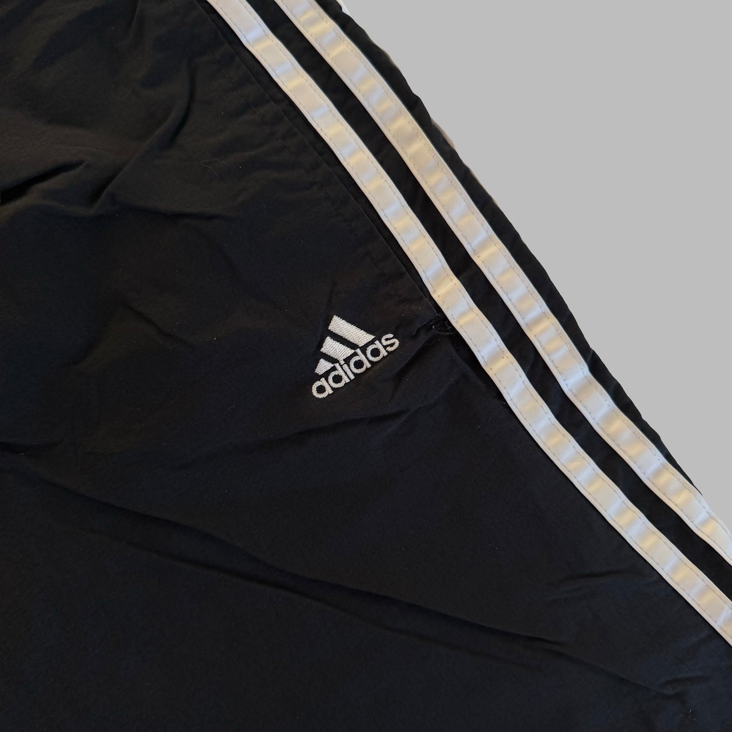 90s Adidas Three Stripe Wide Leg Track Pants - M