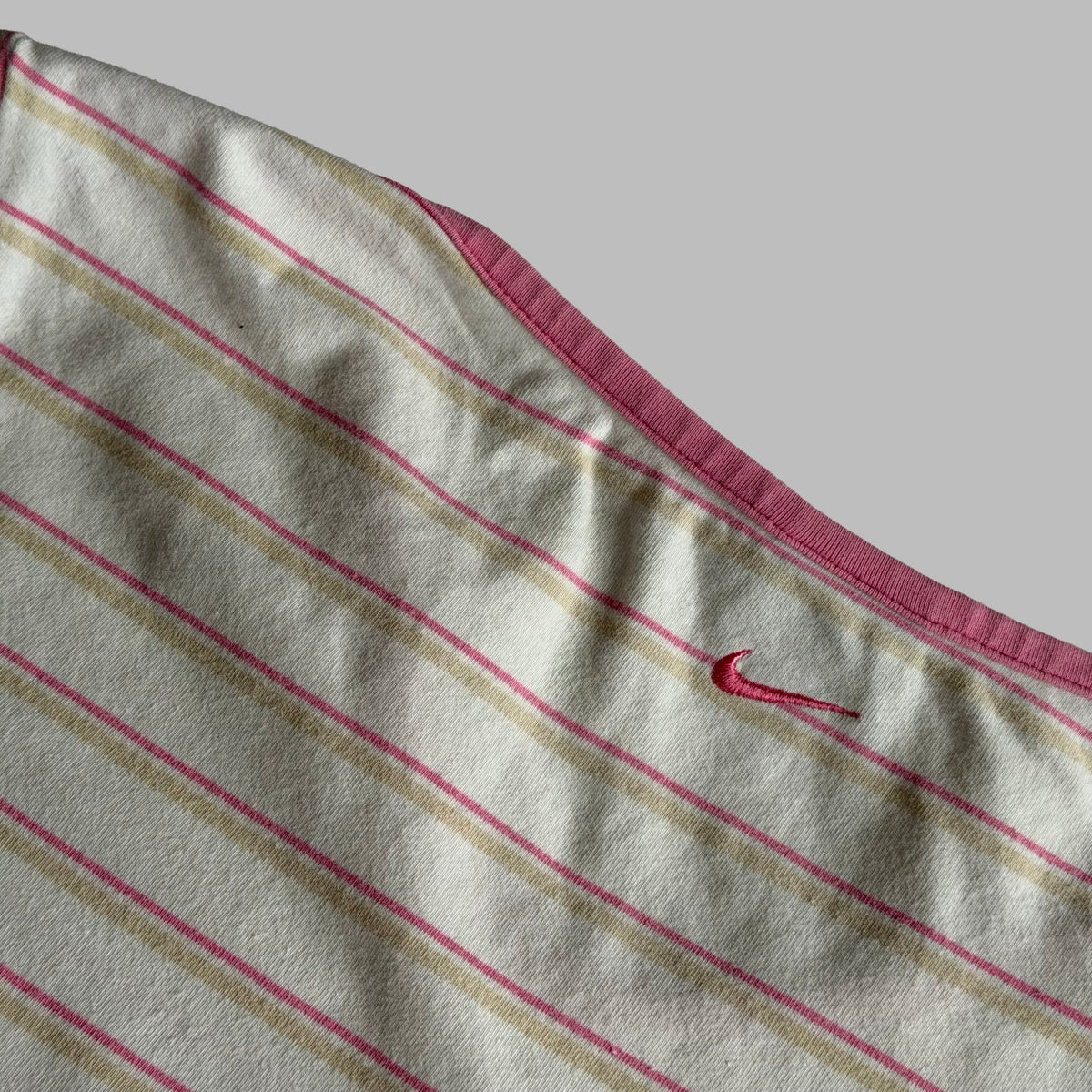 Y2K Nike Striped Baby Tee - M