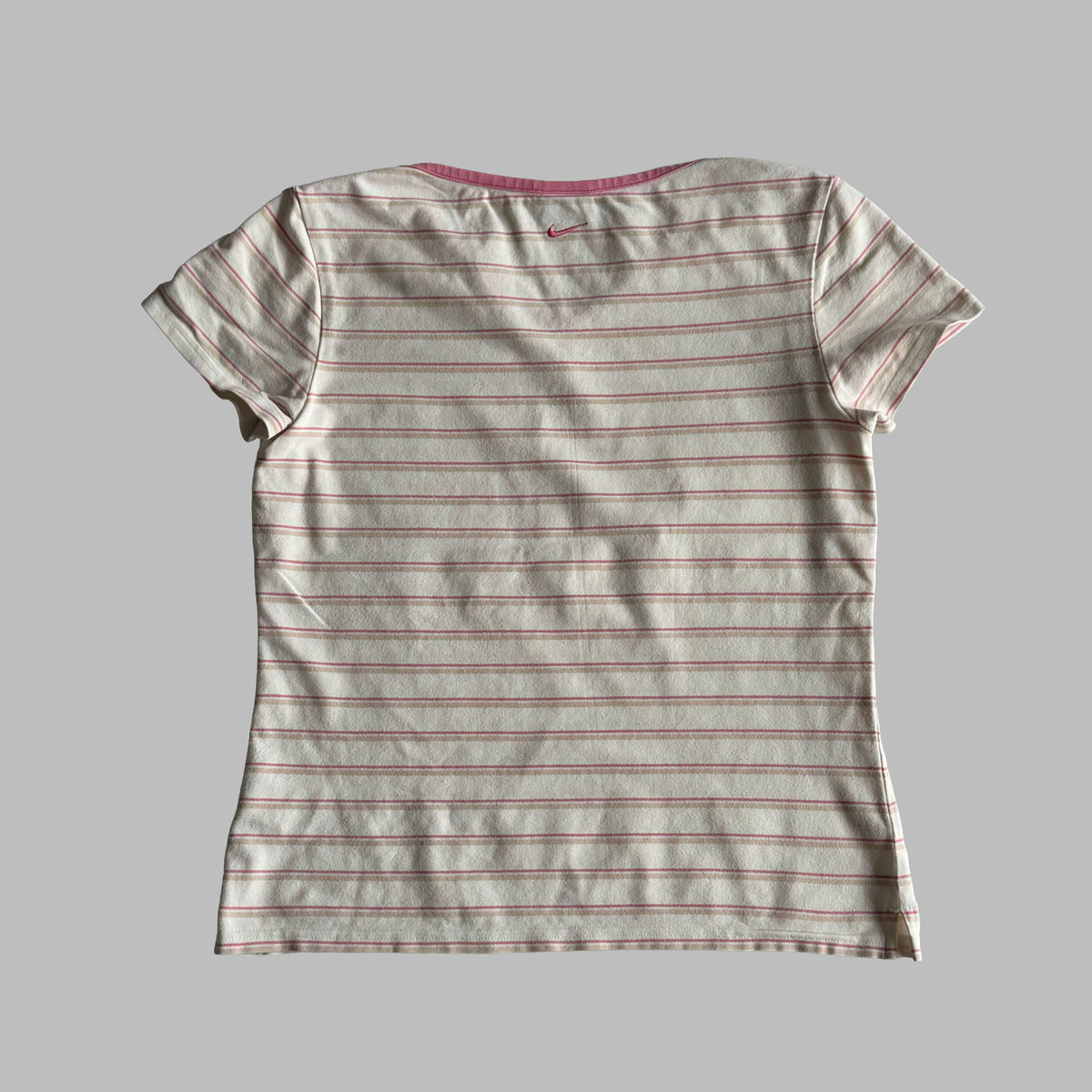 Y2K Nike Striped Baby Tee - M