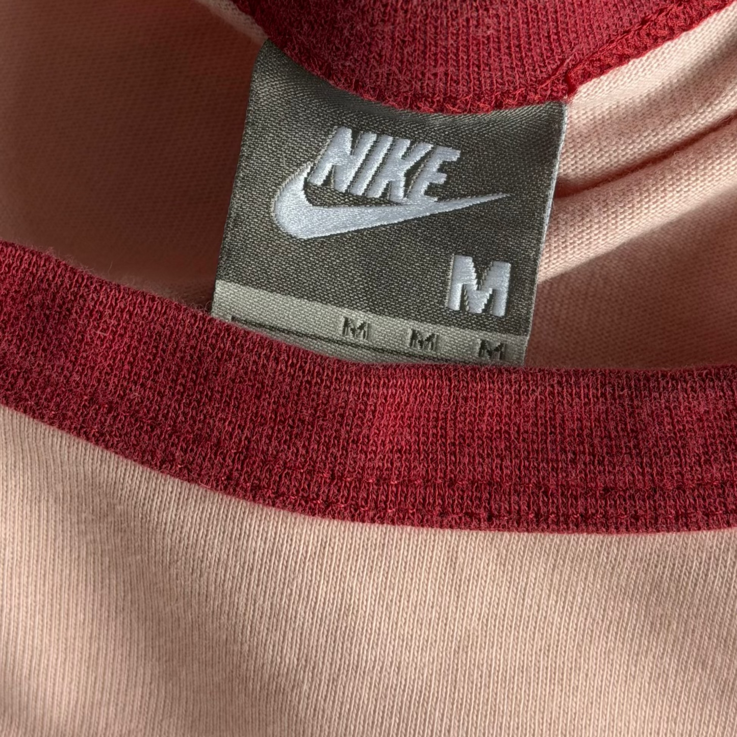 Y2K Nike Spell Out Fitted Ringer Tee - M