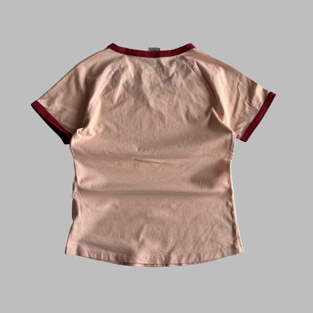 Y2K Nike Spell Out Fitted Ringer Tee - M