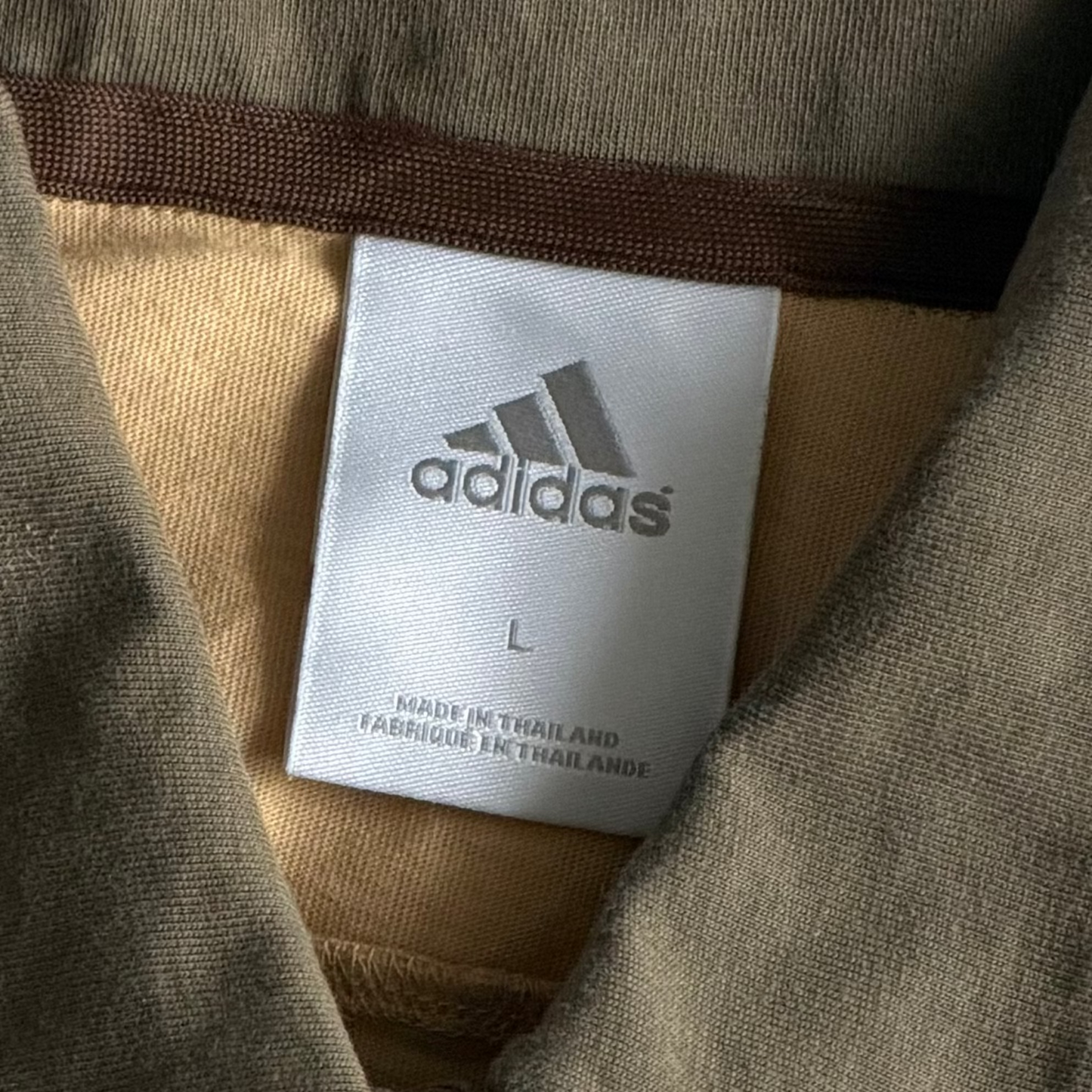 Y2K Adidas Spell Out Polo Top - L