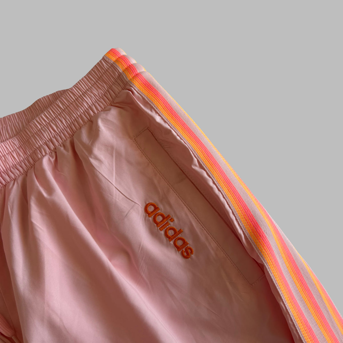 Y2K Adidas Three Stripe Wide Leg Track Pants - M